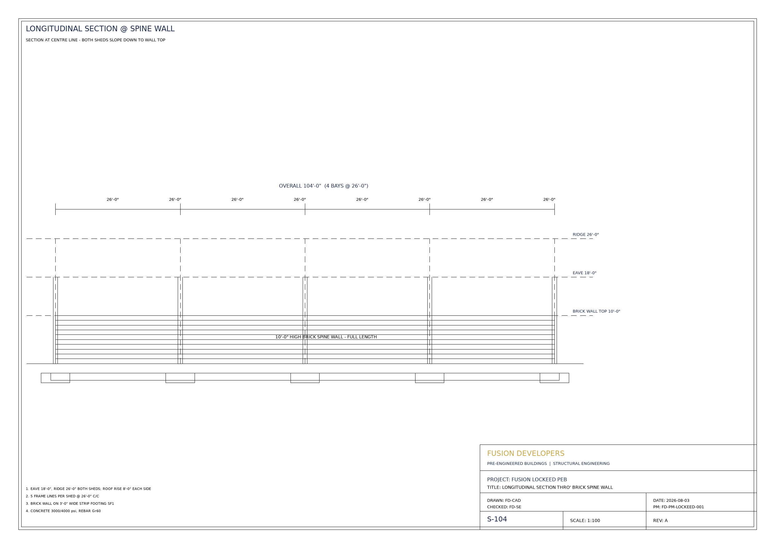 S-104 Longitudinal Section